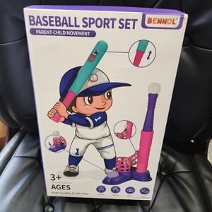 Kids Baseball Sport Set - Pink and Blue